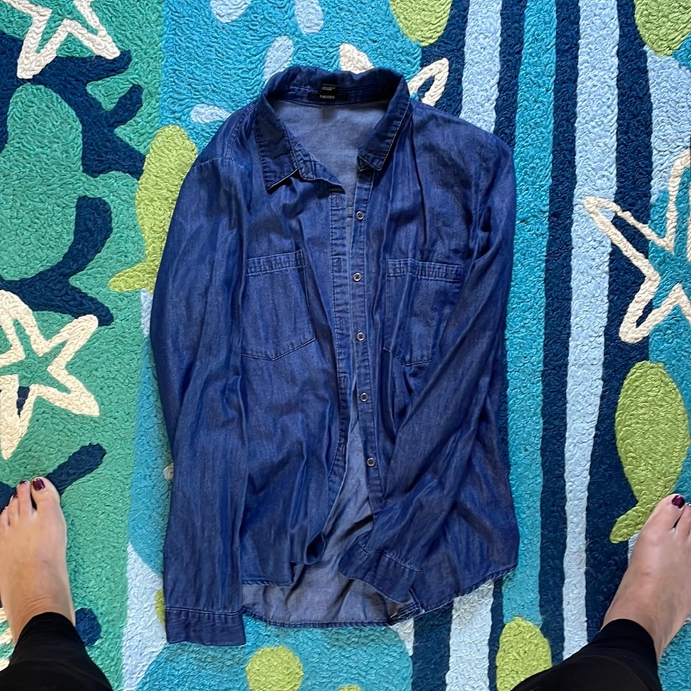 Denim button down shirt